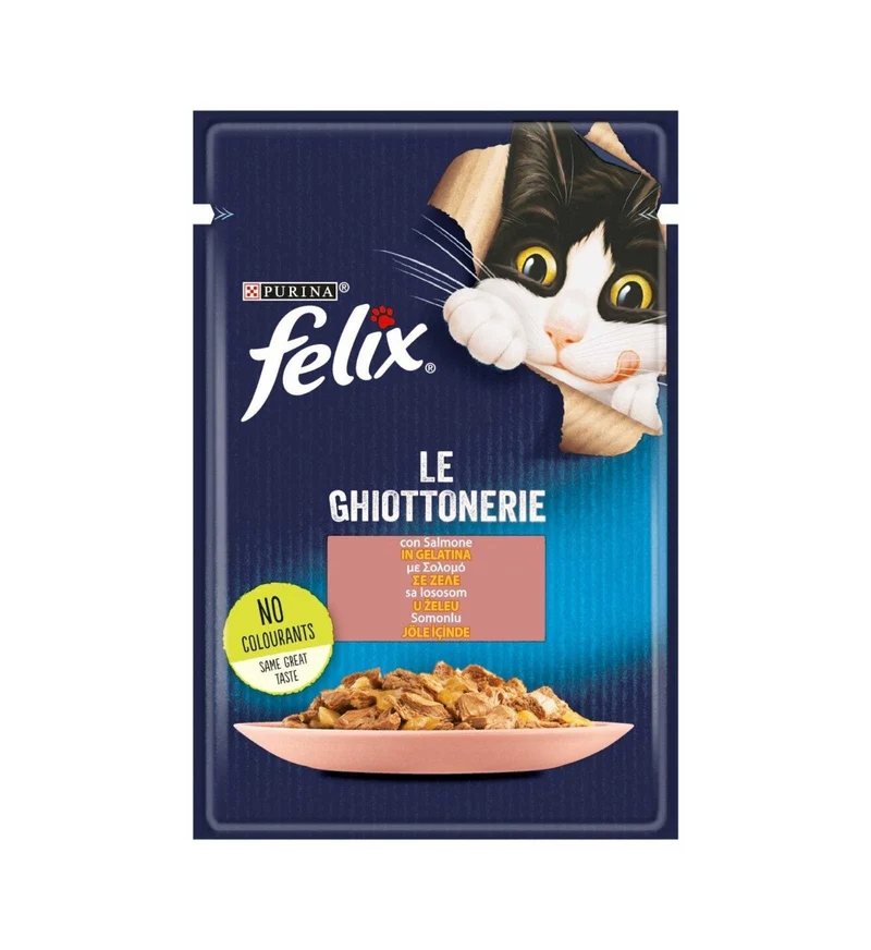 PURINA FELIX LE GHIOTTONERIE GATTO IN GELATINA AL SALMONE DA 85 GR IN BUSTA