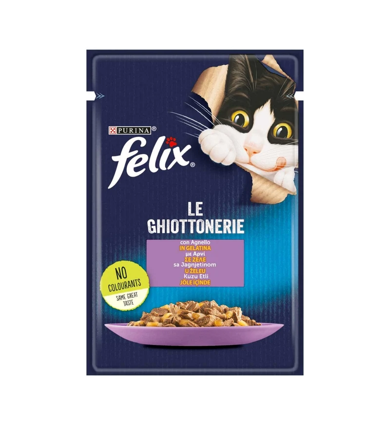 PURINA FELIX LE GHIOTTONERIE GATTO IN GELATINA ALL' AGNELLO DA 85 GR IN BUSTA