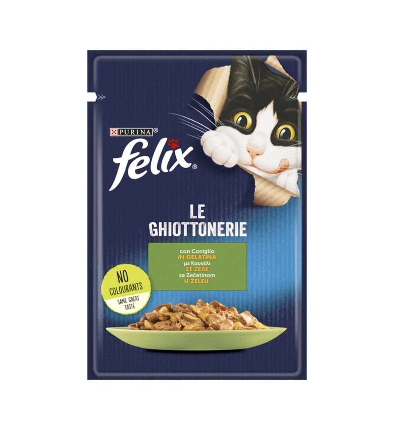 PURINA FELIX LE GHIOTTONERIE GATTO IN GELATINA AL CONIGLIO DA 85 GR IN BUSTA