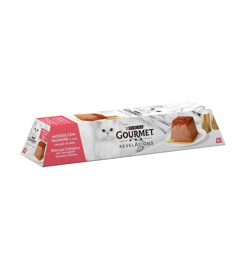 PURINA GATTO GOURMET REVELATIONS MOUSSE AL SALMONE 4 CONFEZIONI DA 57 GR