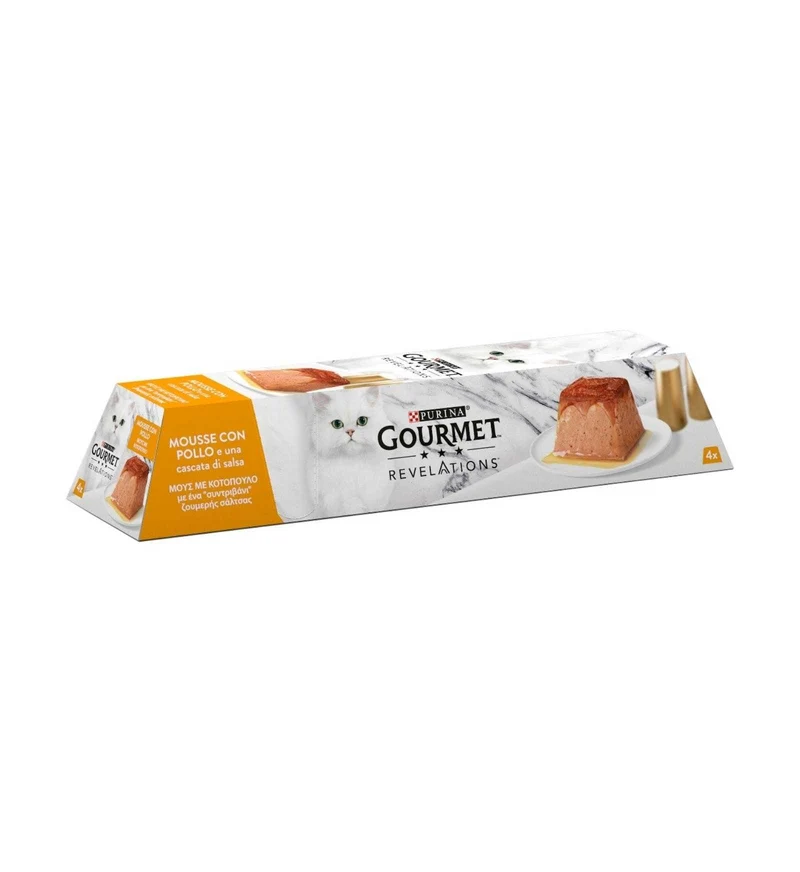 PURINA GATTO GOURMET REVELATIONS MOUSSE AL POLLO 4 CONFEZIONI DA 57 GR