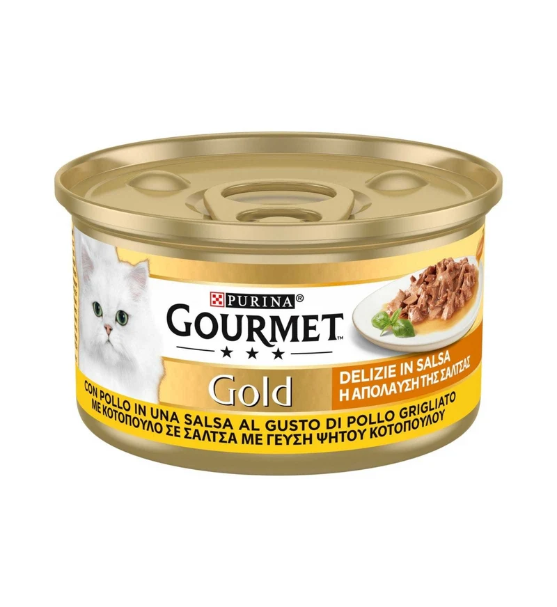 PURINA GOURMET GOLD GATTO DELIZIE IN SALSA CON POLLO GRIGLIATO DA 85 G