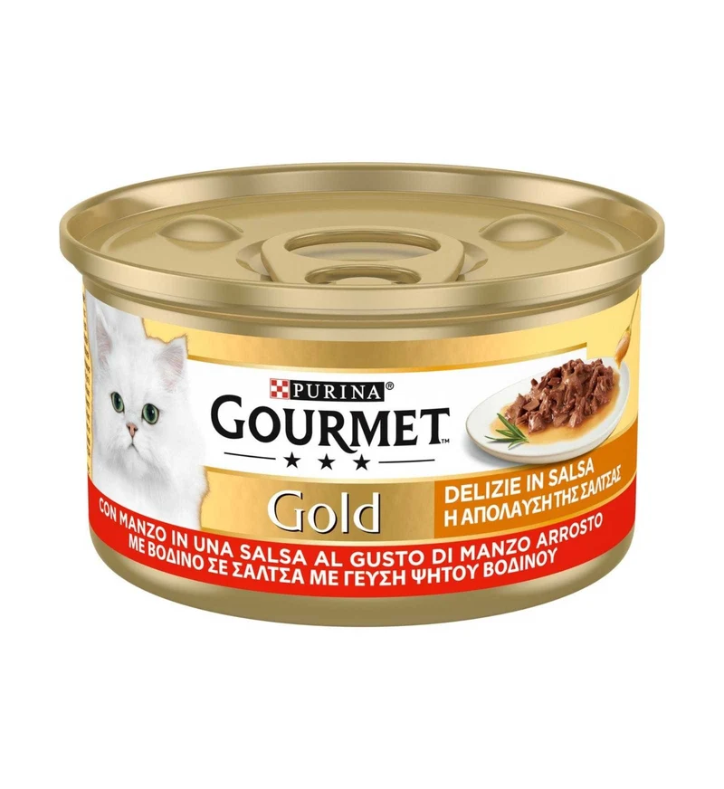 PURINA GOURMET GOLD GATTO DELIZIE IN SALSA CON MANZO DA 85 G