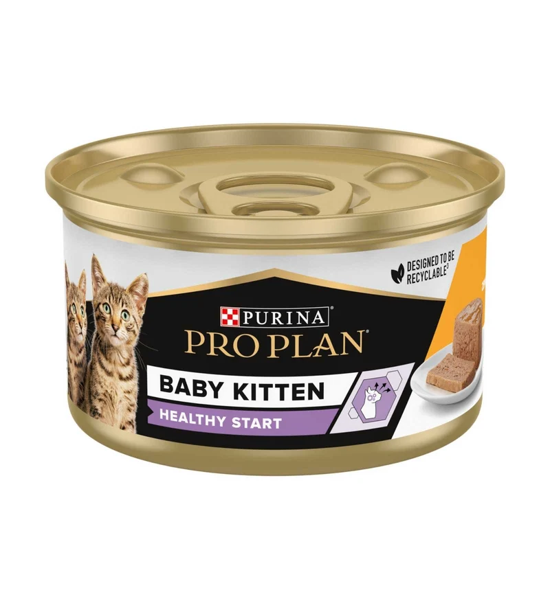 PURINA PRO PLAN GATTO BABY KITTEN AL POLLO DA 85 GR IN LATTINA