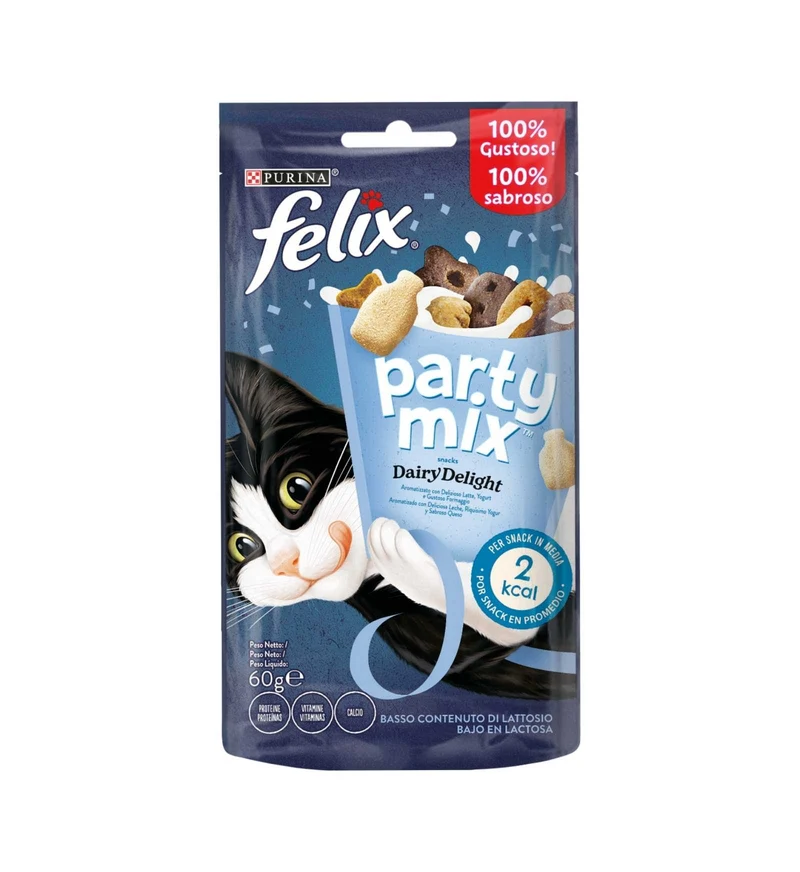 PURINA FELIX SNACK GATTO PARTY MIX DAIRY DELIGHT DA 60 GR