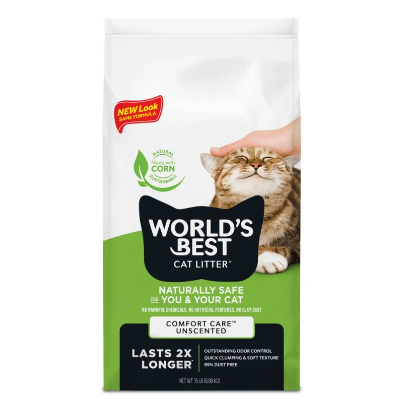 World's Best Cat Litter Comfort Care Unscented Clumping Formula