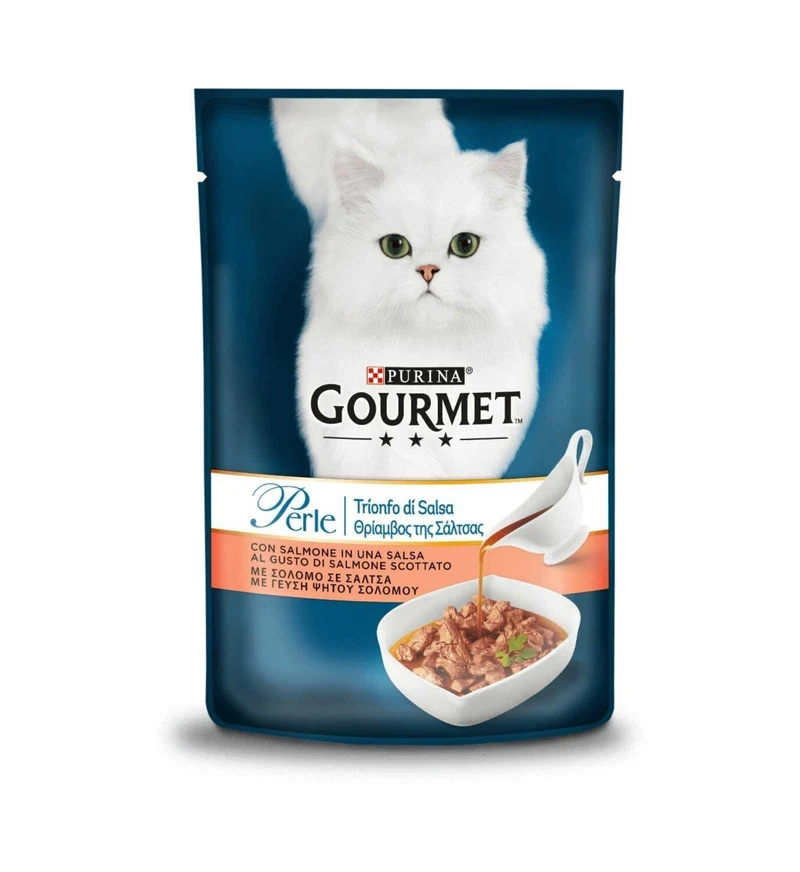 PURINA GOURMET PERLE GATTO TRIONFO DI SALSA CON SALMONE DA 85 GR IN BUSTINA
