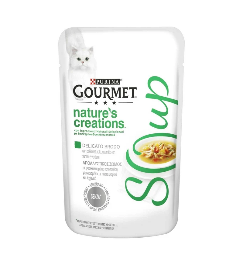 PURINA GOURMET NATURE'S CREATIONS SOUP GATTO AL POLLO E VERDURE DA 40 GR IN BUSTA