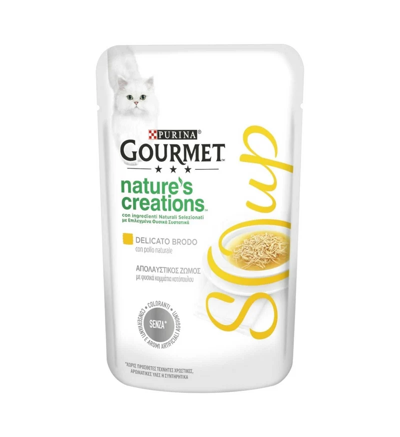 PURINA GOURMET NATURE'S CREATIONS SOUP GATTO AL POLLO DA 40 GR IN BUSTA