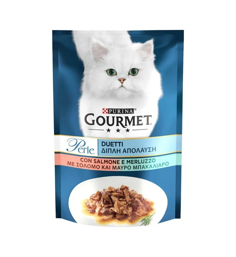 PURINA GOURMET PERLE GATTO AL SALMONE E MERLUZZO DA 85 GR IN BUSTA
