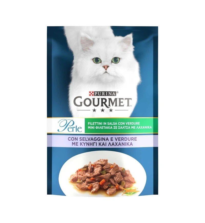 PURINA GOURMET PERLE GATTO ALLA SELVAGGINA E VERDURE DA 85 GR IN BUSTA