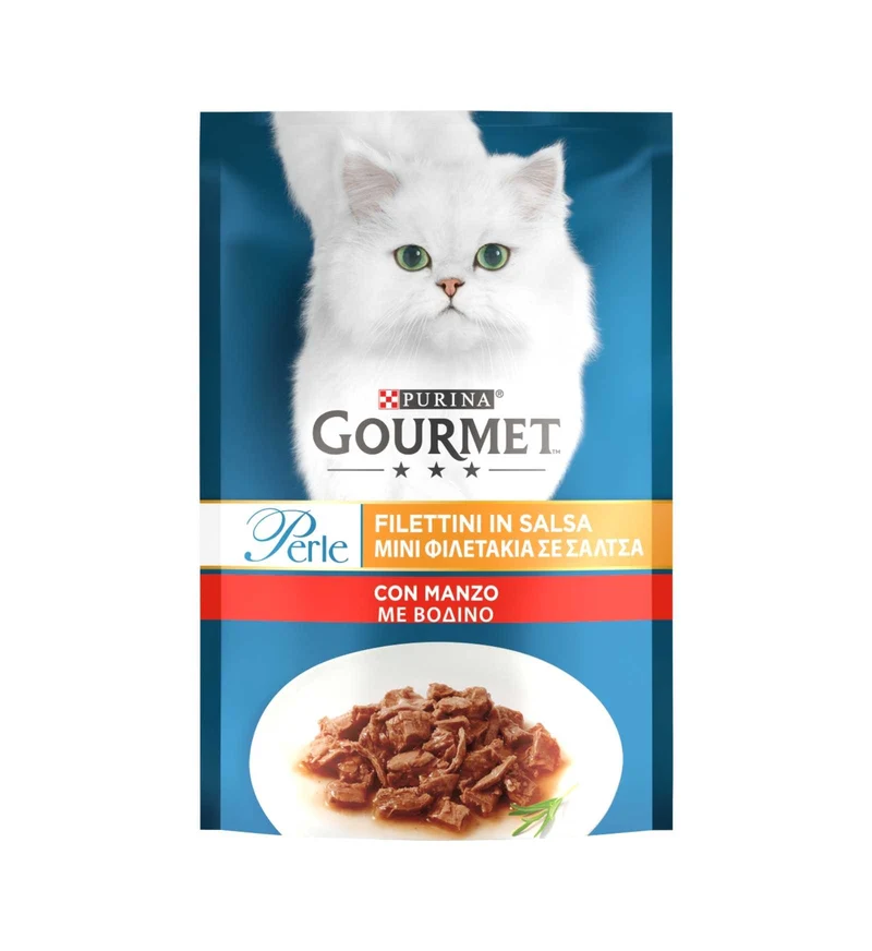 PURINA GOURMET PERLE GATTO AL MANZO DA 85 GR IN BUSTA