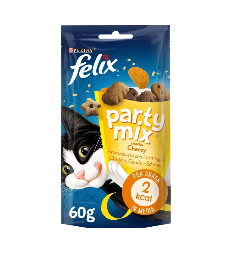 PURINA FELIX SNACK GATTO PARTY MIX CHEEZY DA 60 GR