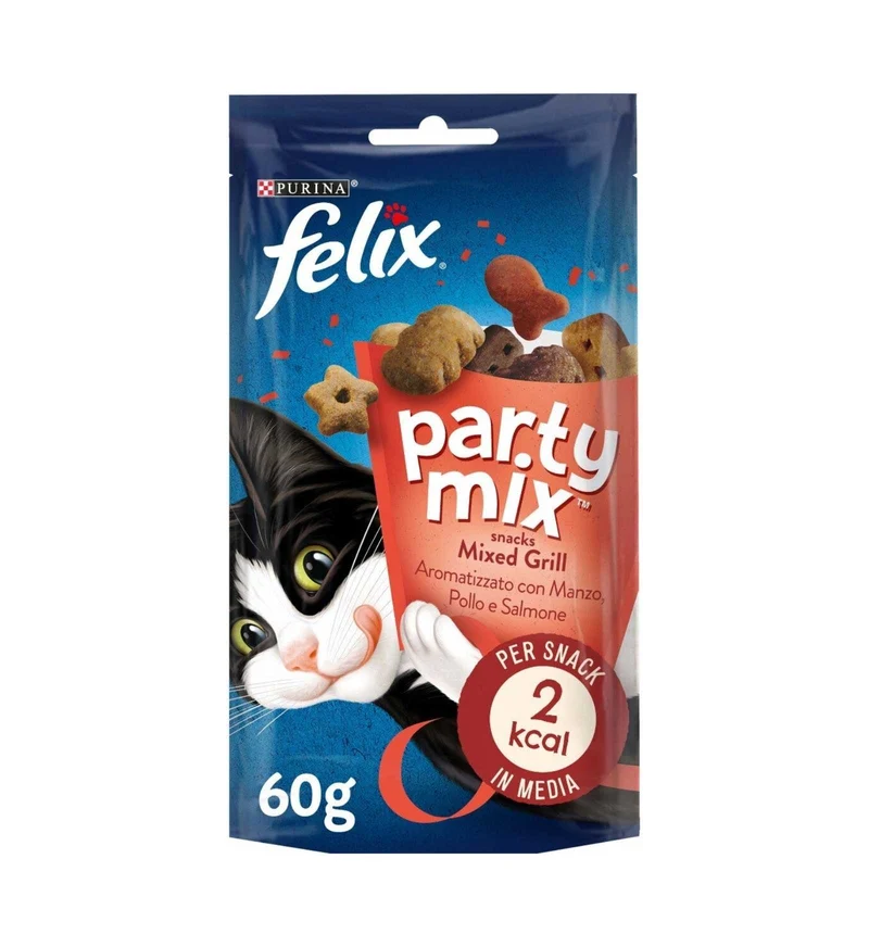 PURINA FELIX SNACK GATTO PARTY MIX MIXED GRILL DA 60 GR