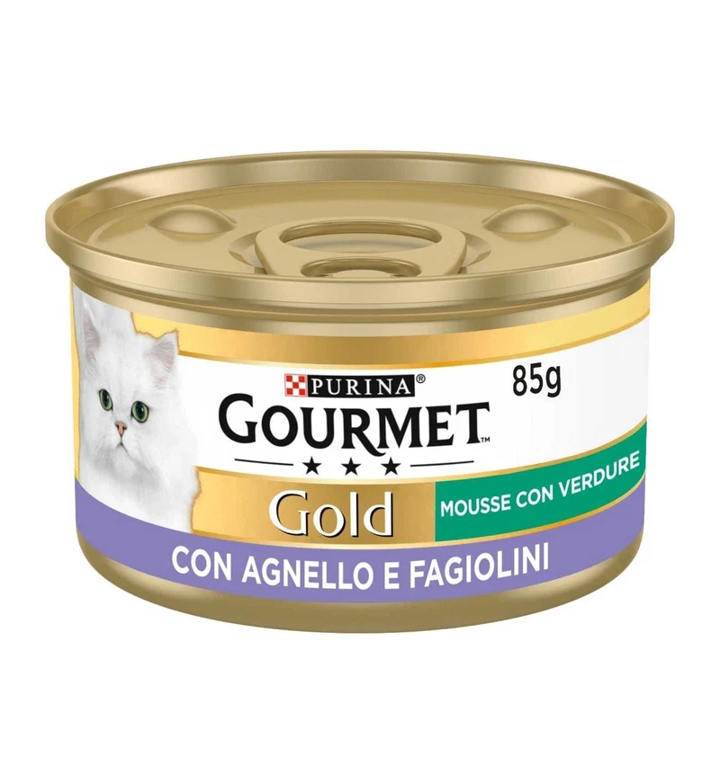 PURINA GOURMET GOLD GATTO ALL' AGNELLO E FAGIOLINI DA 85 GR IN LATTINA