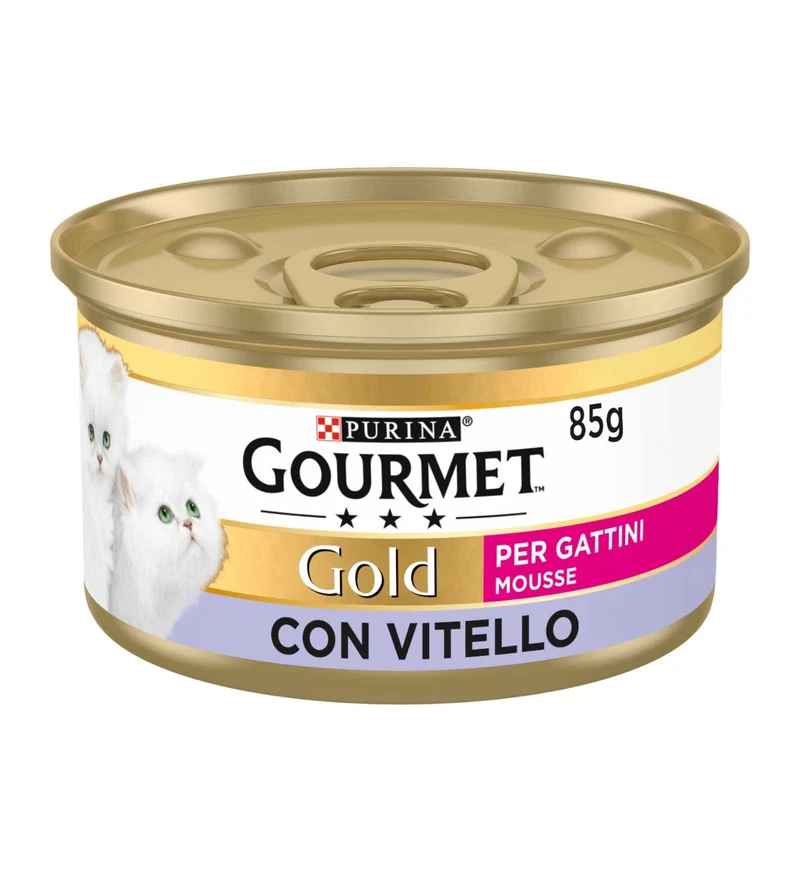 PURINA GOURMET GOLD GATTO KITTEN AL VITELLO DA 85 GR IN LATTINA