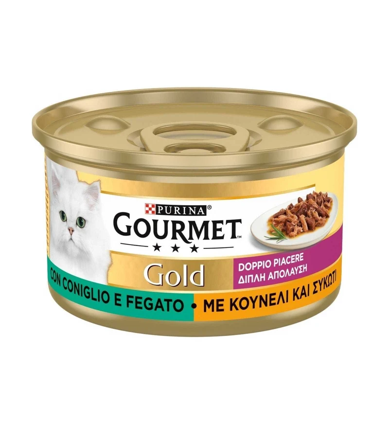 PURINA GOURMET GOLD GATTO DUO AL CONIGLIO E FEGATO DA 85 GR IN LATTINA