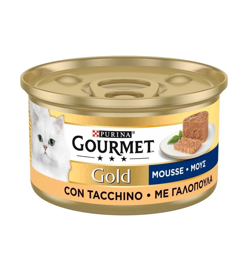 PURINA GOURMET GOLD GATTO MOUSSE AL TACCHINO DA 85 GR IN LATTINA