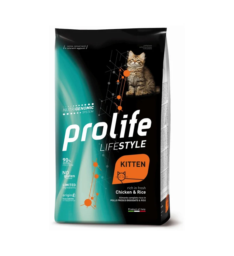 PROLIFE GATTO KITTEN LIFESTYLE POLLO E RISO DA 1,5 KG