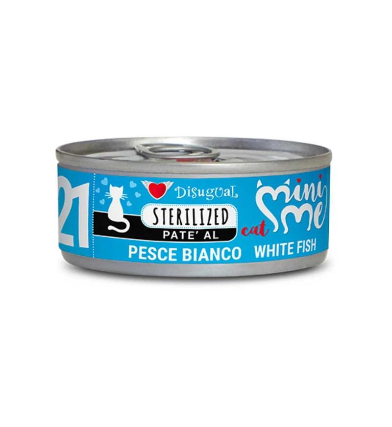 DISUGUAL GATTO PATE' STERILISED AL PESCE BIANCO DA 85 GR IN LATTINA