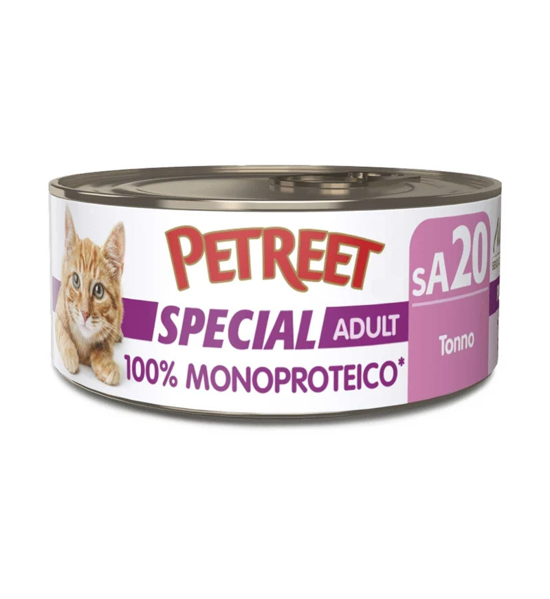 PETREET GATTO SPECIAL ADULT SA20 TONNO DA 60 GR IN LATTINA