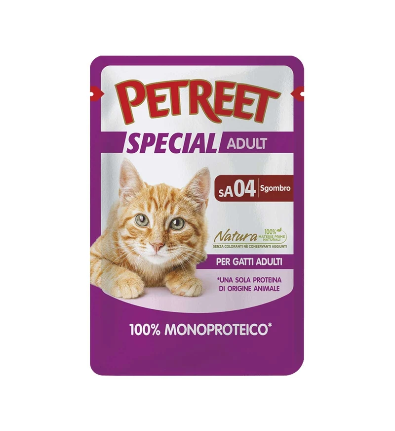 PETREET GATTO SPECIAL ADULT SA04 SGOMBRO DA 70 GR IN BUSTA
