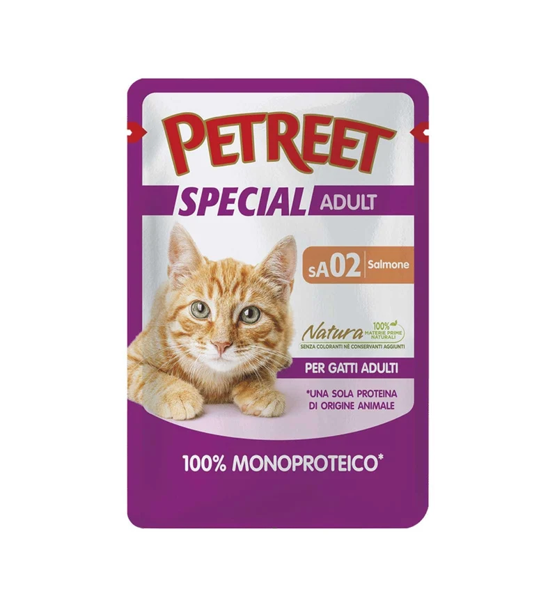 PETREET GATTO SPECIAL ADULT SA02 SALMONE DA 70 GR IN BUSTA