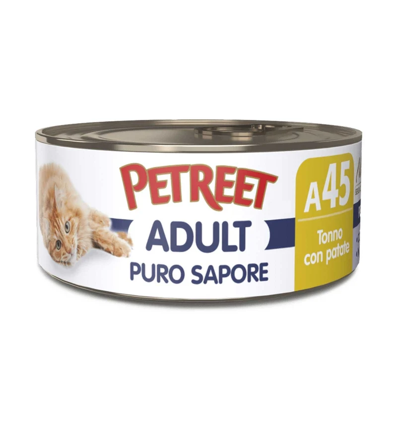PETREET GATTO PURO SAPORE A45 TONNO E PATATE DA 70 GR IN LATTINA