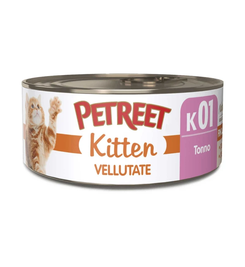 PETREET GATTO KITTEN K01 VELLUTATE TONNO DA 70 GR IN LATTINA