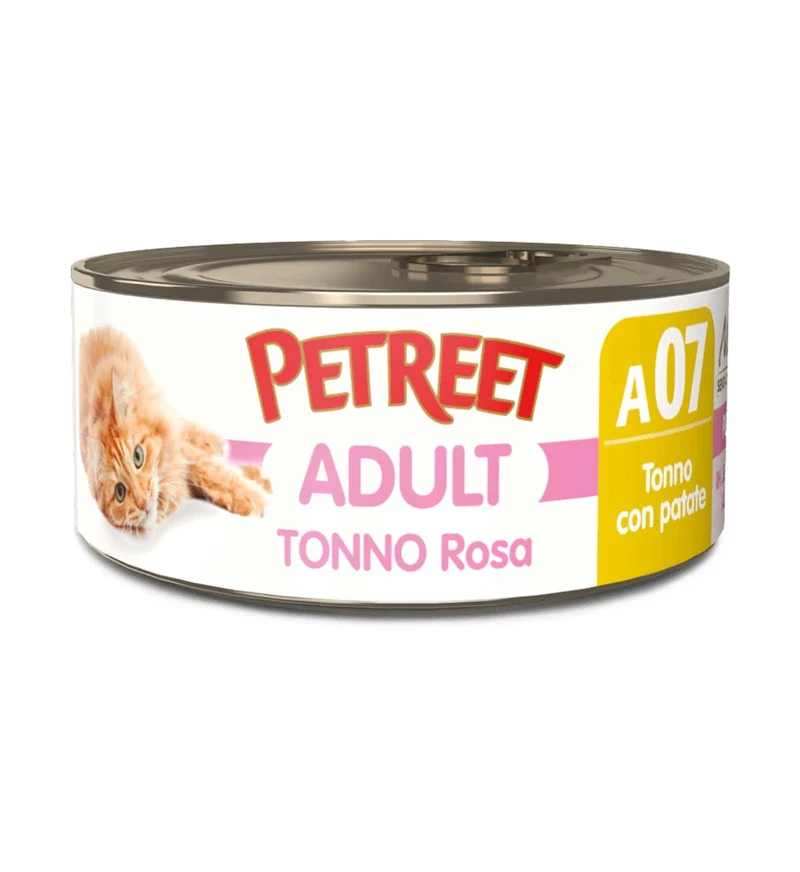 PETREET GATTO A07 TONNO ROSA E PATATE DA 70 GR IN LATTINA