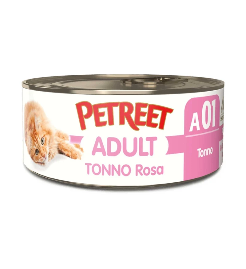 PETREET GATTO A01 TONNO ROSA DA 70 GR IN LATTINA
