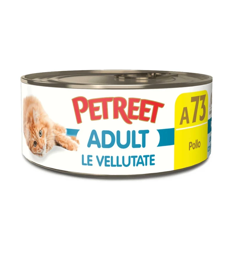 PETREET GATTO LE VELLUTATE A73 POLLO DA 70 GR IN LATTINA
