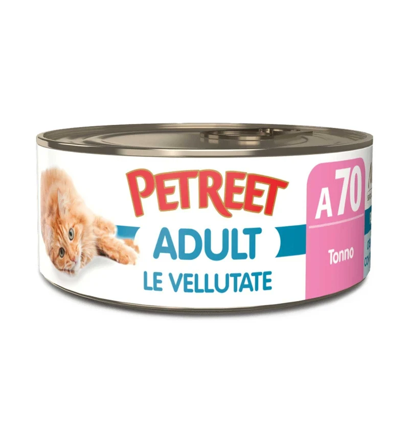 PETREET GATTO LE VELLUTATE A70 TONNO DA 70 GR IN LATTINA
