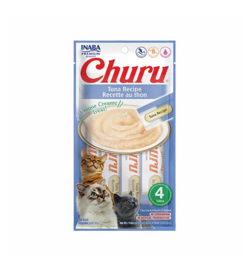 INABA CIAO CHURU GATTO SNACK TREATS RICETTA DI TONNO DA 56 GR 4 PEZZI