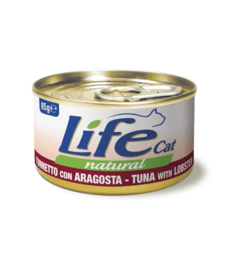 LIFEPETCARE GATTO LIFE CAT NATURAL AL TONNETTO CON ARAGOSTA DA 85 GR IN LATTINA