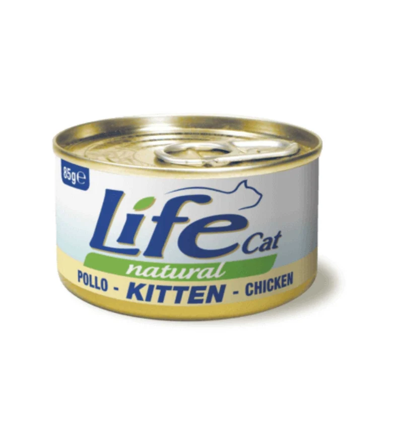 LIFEPETCARE GATTO CAT NATURAL KITTEN AL POLLO DA 85 GR IN LATTINA