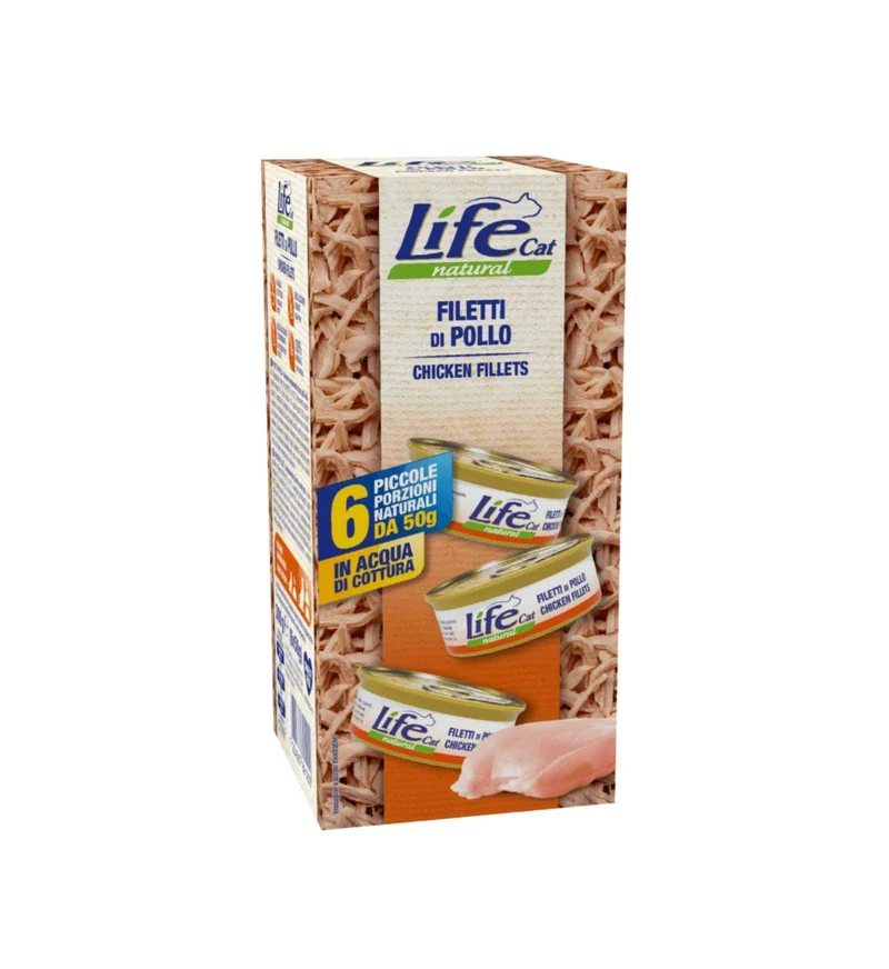 LIFEPETCARE GATTO LIFE CAT NATURAL MULTIBOX POLLO 6 LATTINE DA 50 GR