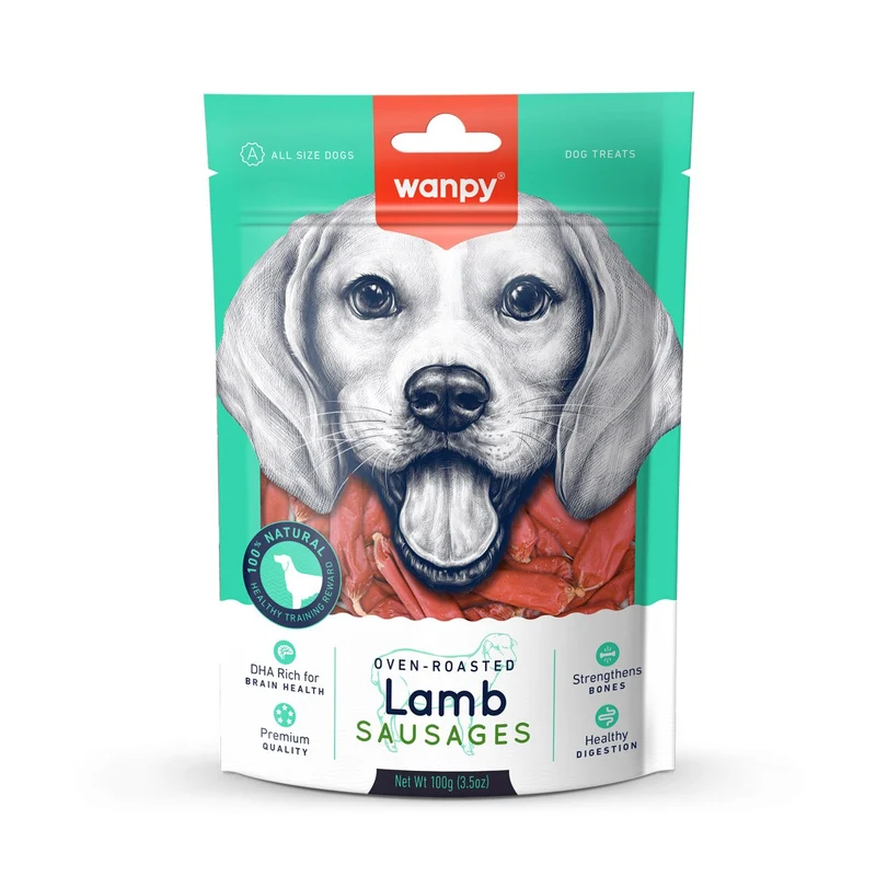 Wanpy Lamb Sausages Dog Treats 100G