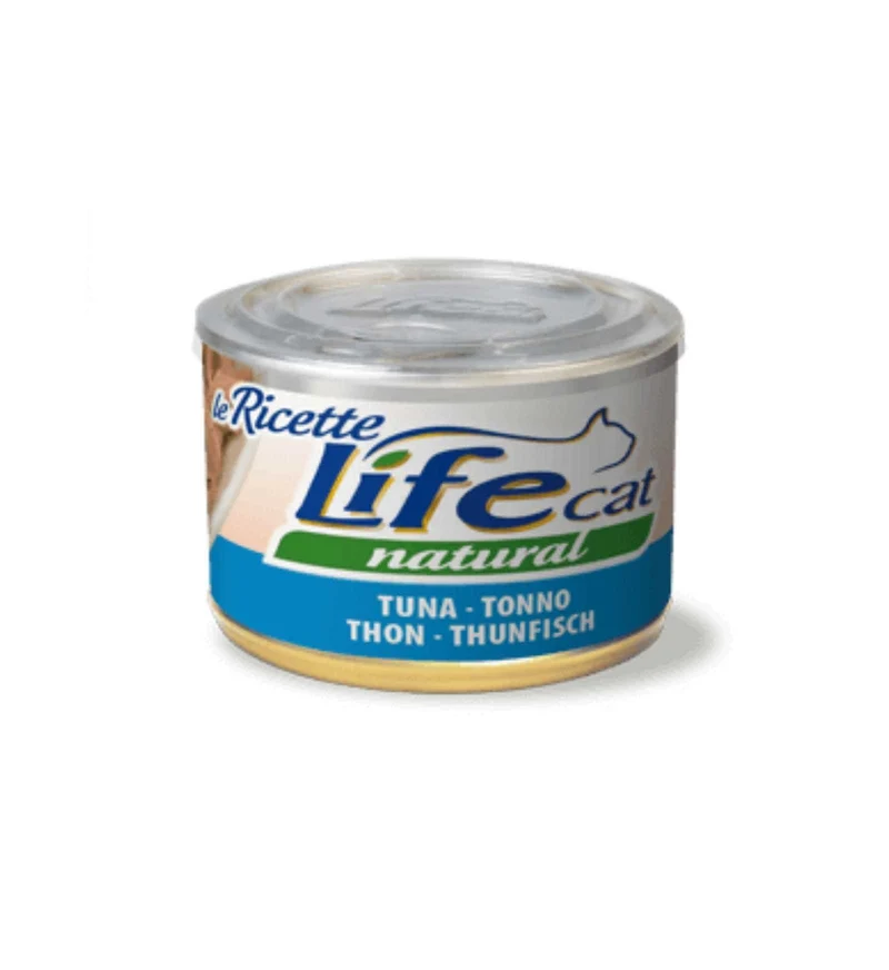 LIFEPETCARE GATTO LIFE CAT NATURAL LE RICETTE CON TONNO DA 150 GR IN LATTINA