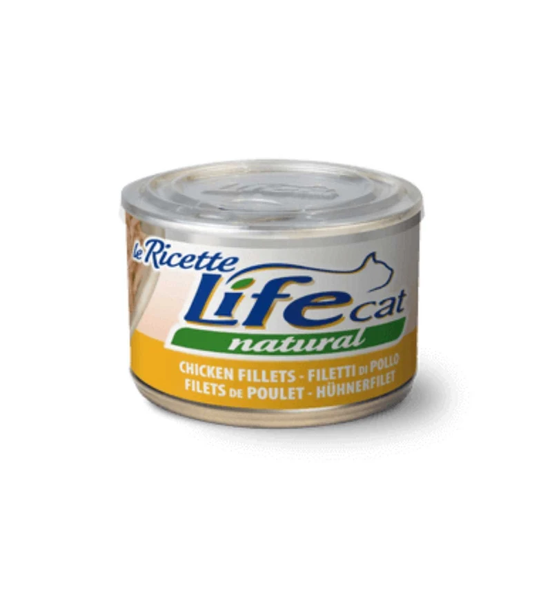 LIFEPETCARE GATTO LIFE CAT NATURAL LE RICETTE FILETTI DI POLLO DA 150 GR IN LATTINA