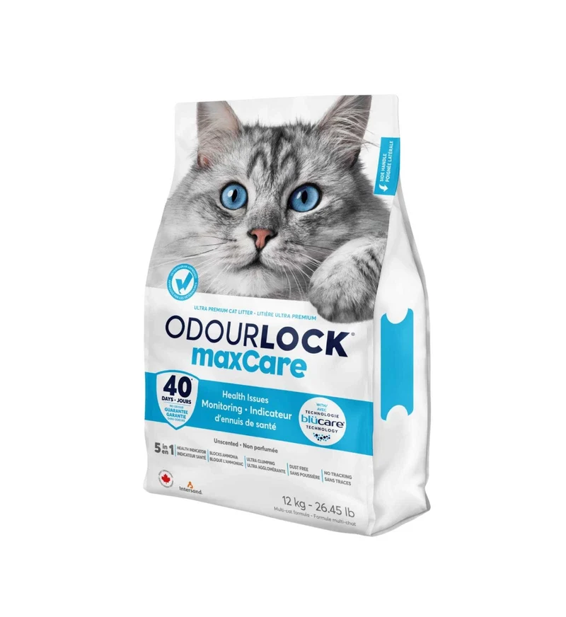 INTERSAND GATTO LETTIERA AGGLOMERANTE ODOURLOCK MAX CARE DA 12 KG