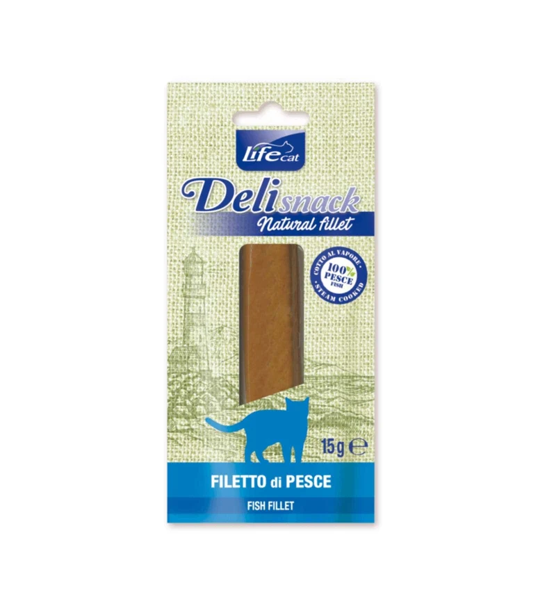 LIFEPETCARE GATTO SNACK FILETTI BOLLITI AL PESCE DA 15 GR