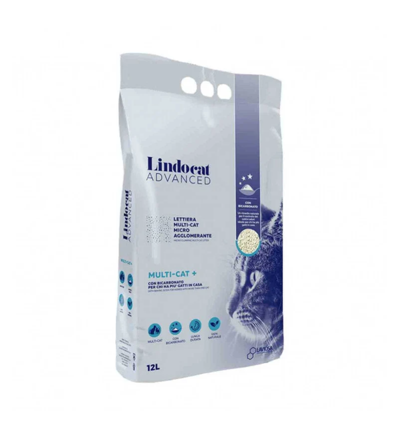 LAVIOSA GATTO LETTIERA AGGLOMERANTE LINDOCAT ADVANCED MULTICAT DA 12 LITRI