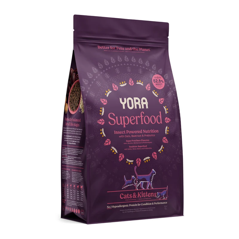Yora Pet Foods Superfood Insect Protein Adult & Kitten Dry Cat Food