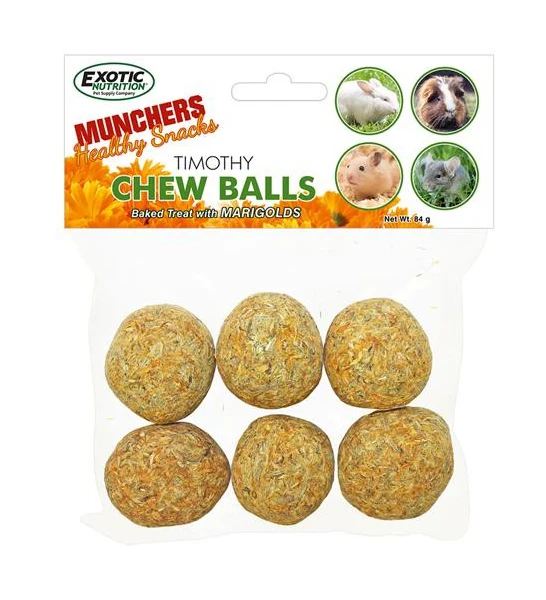 Exotic Nutrition Munchers Marigold & Timothy Chew Balls 84G