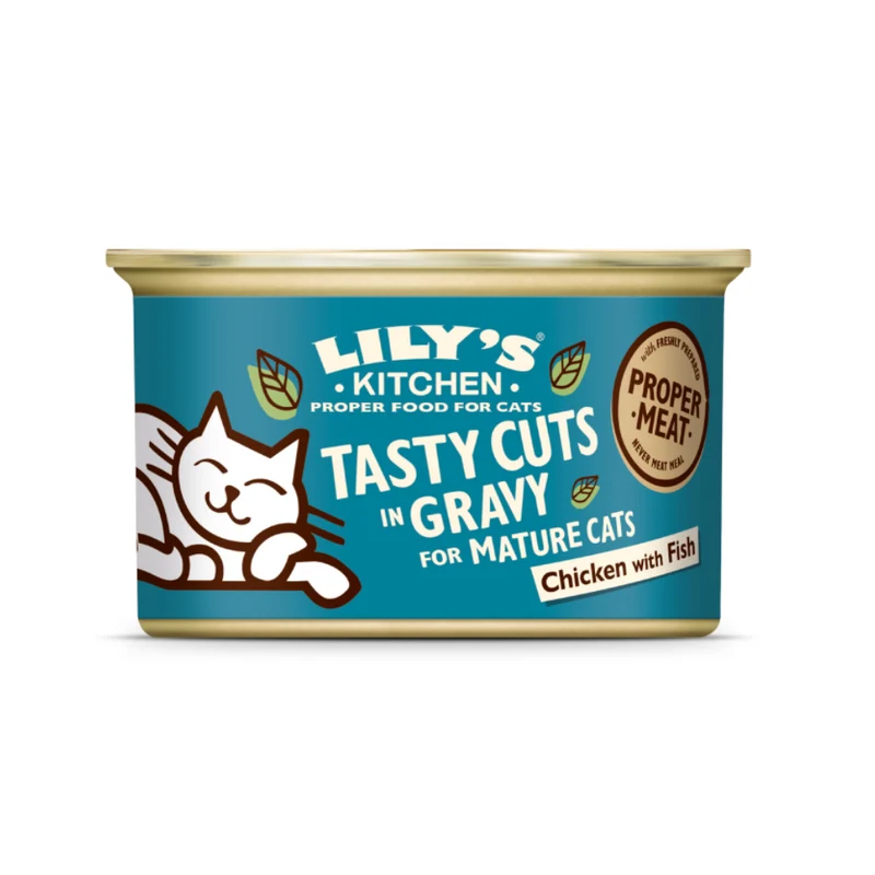 Lily's Kitchen Tasty Cuts Chicken & Fish Senior Wet Cat Food