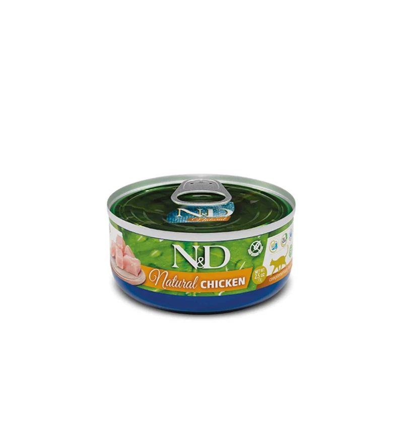 FARMINA N&D DELICIOUS NATURAL GATTO POLLO DA 140 GR IN LATTINA