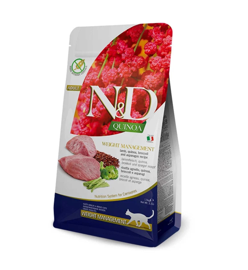 FARMINA N&D QUINOA GATTO WEIGHT MANAGEMENT ADULT AGNELLO