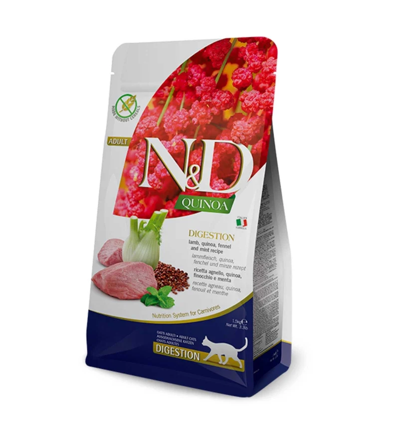 FARMINA N&D QUINOA GATTO DIGESTION ADULT AGNELLO