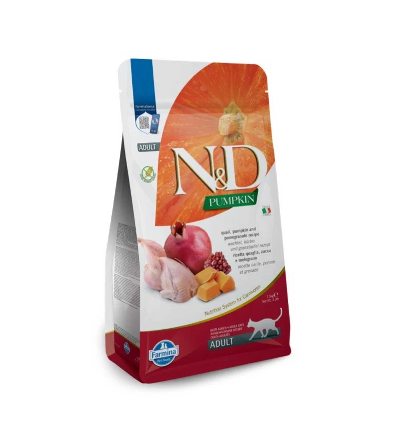 FARMINA N&D GATTO GRAIN FREE ADULT QUAGLIA ZUCCA E MELOGRANO